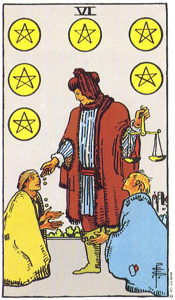 Read more about the article Tarot: six of pentacles